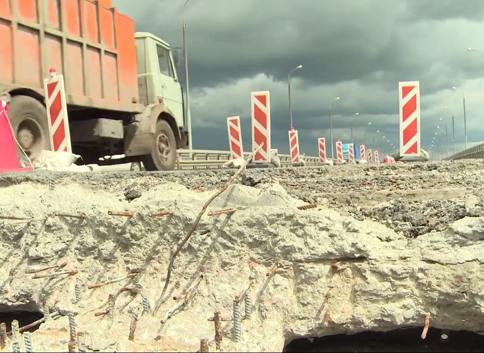 Минтранс выпустил видео, посвященное ремонту Солотчинского моста