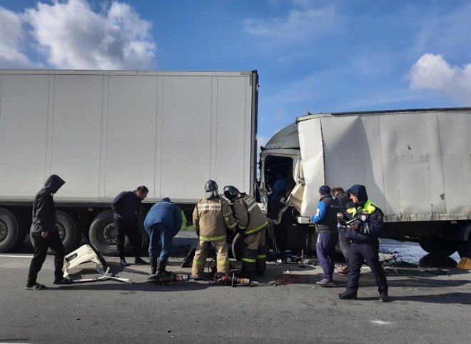 При столкновении грузовиков на трассе М6 в Михайловском районе погиб 35-летний житель Липецка