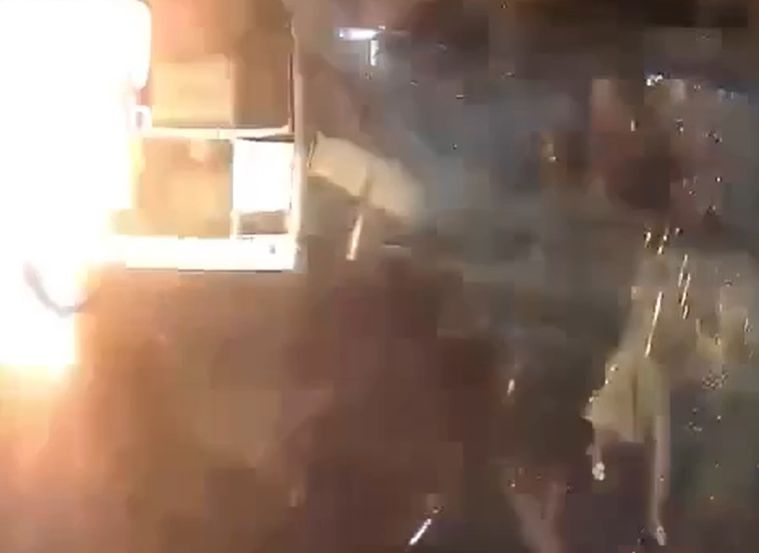 Момент взрыва автобуса в Воронеже сняли на видео