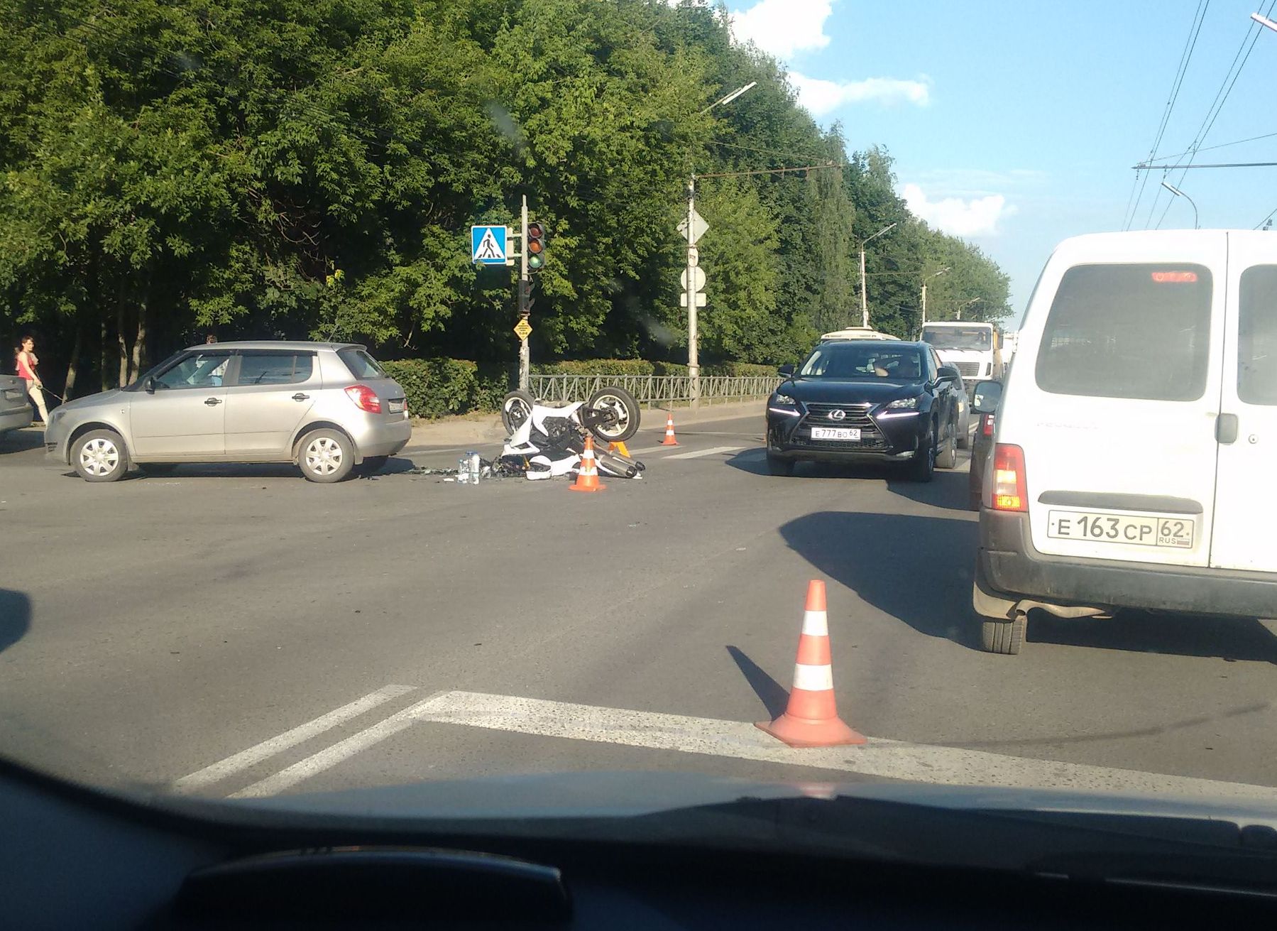 Полиция рассказала подробности ДТП с мотоциклистом на Касимовском шоссе