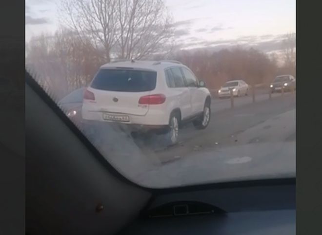 Из-за ДТП на Северной окружной дороге Рязани образовалась крупная пробка