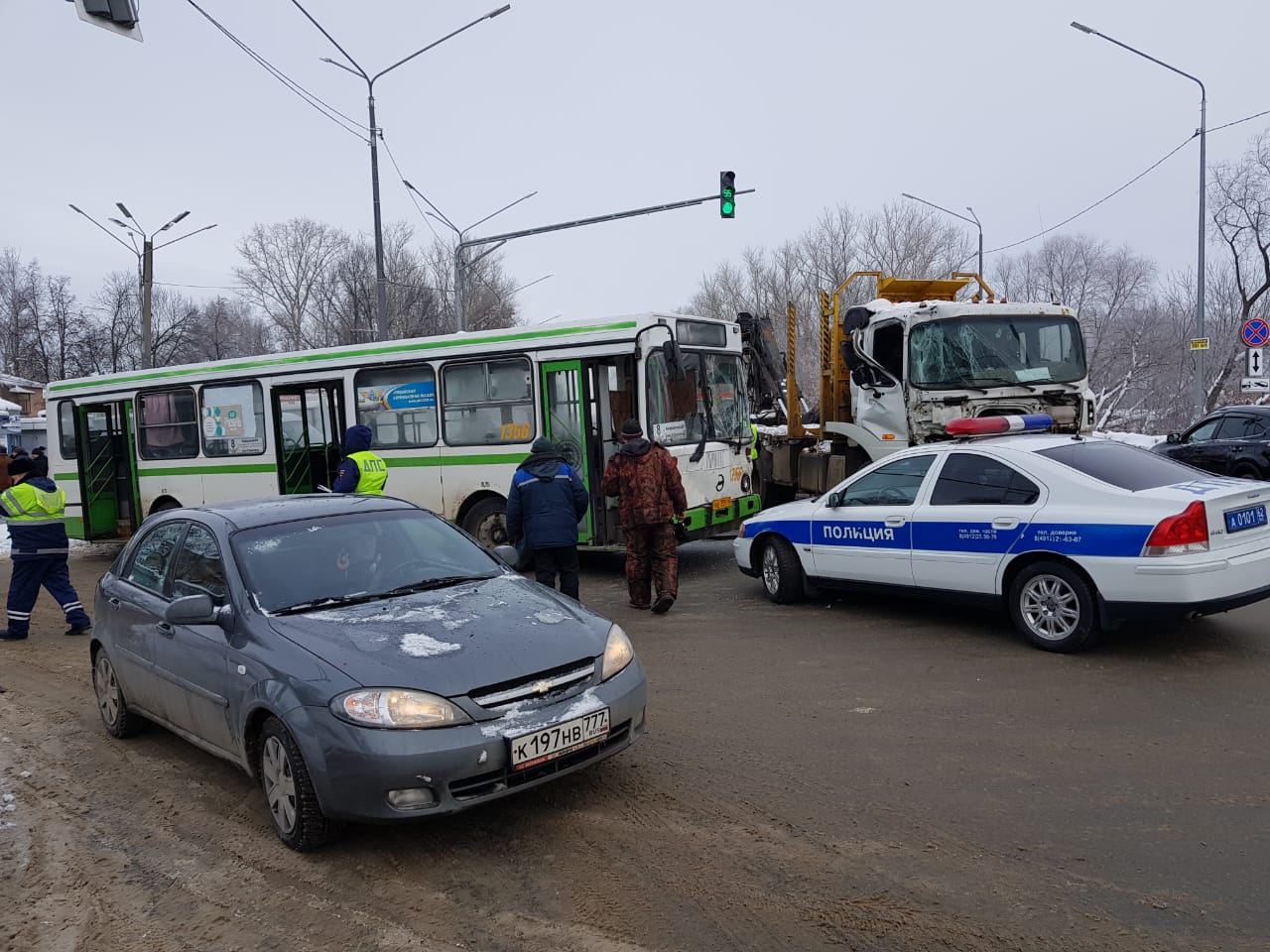 В Рязани произошло ДТП с участием автобуса, пятеро пострадали