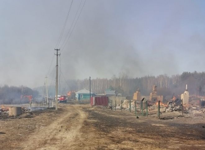 В Шацком районе загорелись 15 садовых домов и хозпостроек