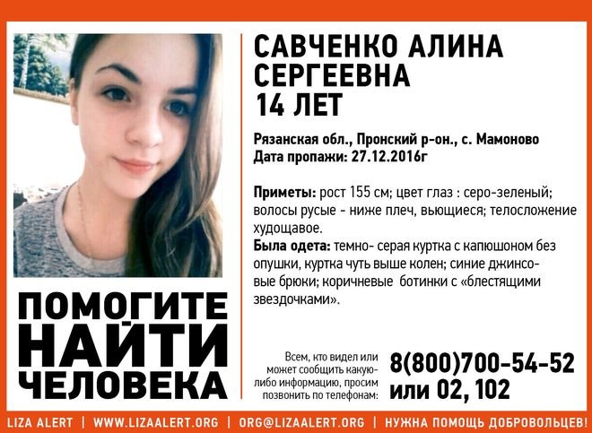 Поисками пропавшей девочки в Пронске занимаются более 150 человек