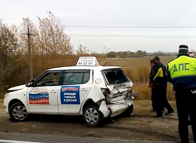 Из-за аварии на выезде из Рязани образовалась пробка