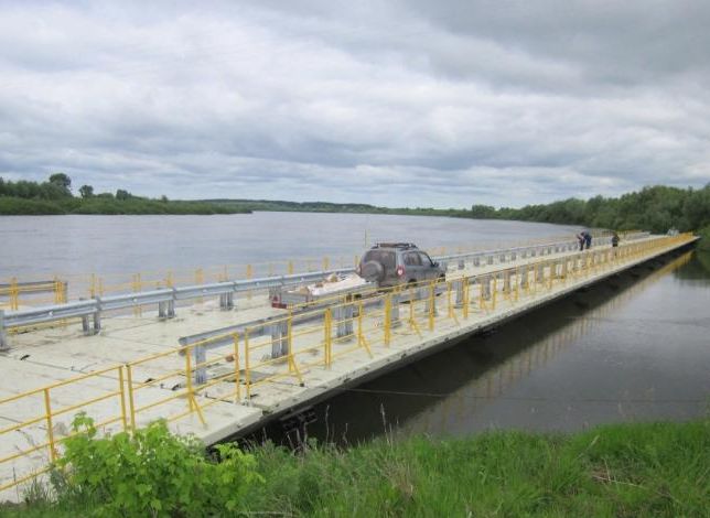 В Спасском районе завершается ремонт наплавного моста через Оку