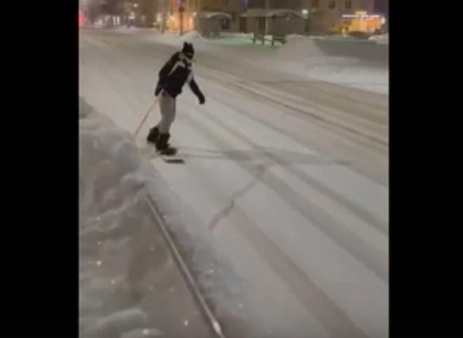 Сноубордиста, проехавшего по центральным улицам Рязани, не станут наказывать