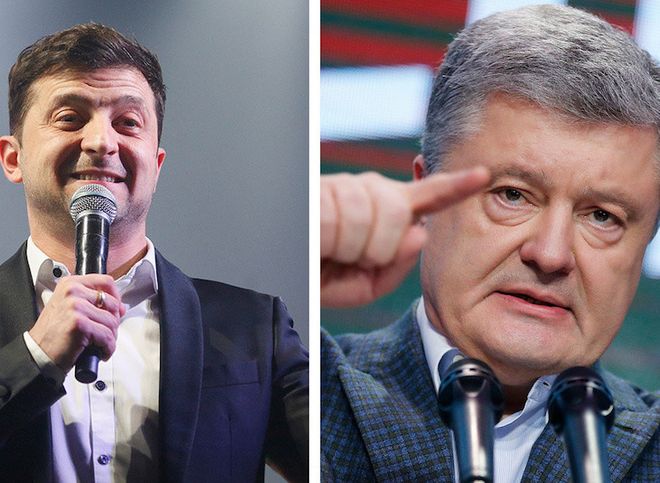 Зеленский обошел Порошенко в предвыборном рейтинге почти на 50%