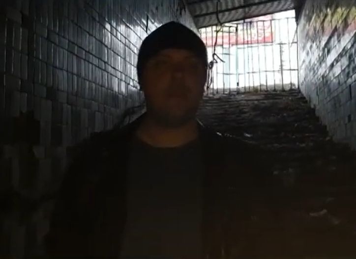 Рязанский блогер забрался в заброшенный подземный переход на Московском шоссе