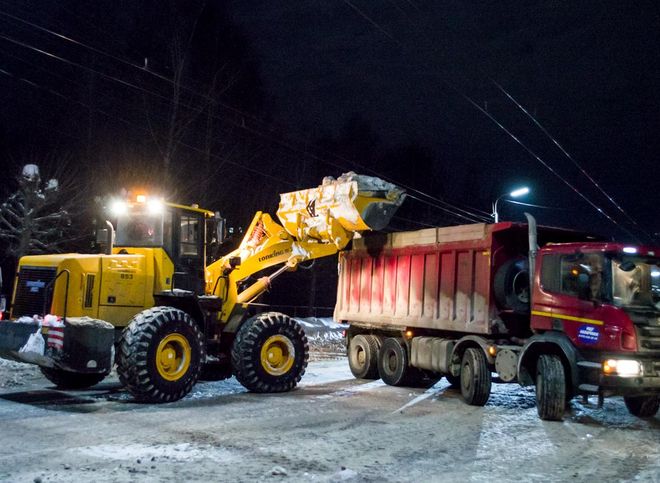 За сутки с улиц Рязани вывезли 4,2 тыс. кубометров снега