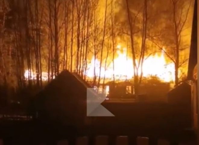 В Солотче произошел крупный пожар