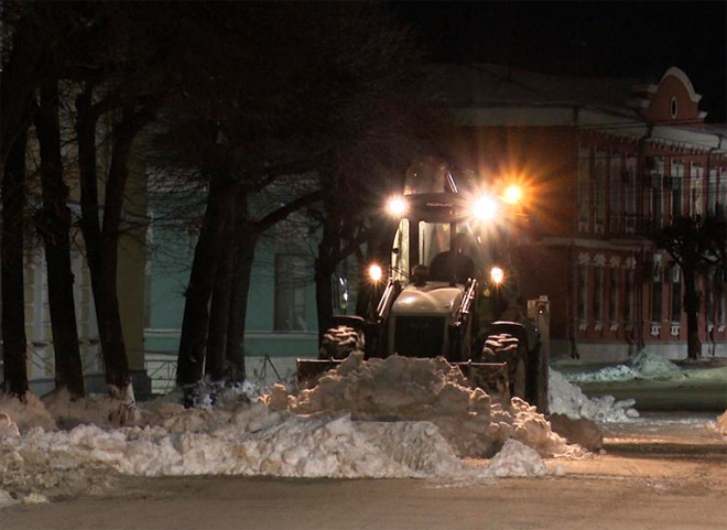 В ночь на понедельник центр Рязани будут очищать от снега