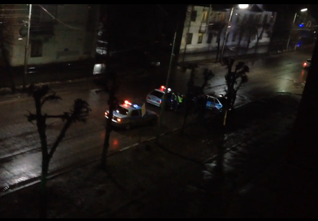 В Рязани полицейский автомобиль въехал в дерево