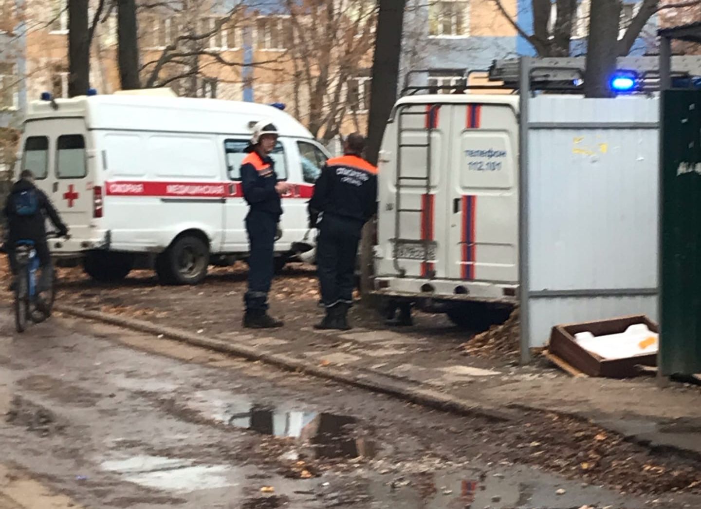 При пожаре в общежитии на улице Крупской пострадал 39-летний мужчина