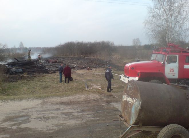 На пожаре в Касимовском районе погиб человек, личность устанавливается