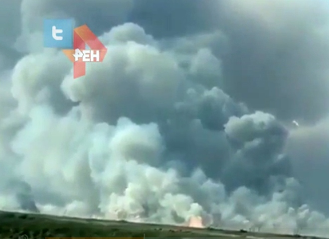 В Азербайджане произошел взрыв на складе с боеприпасами (видео)
