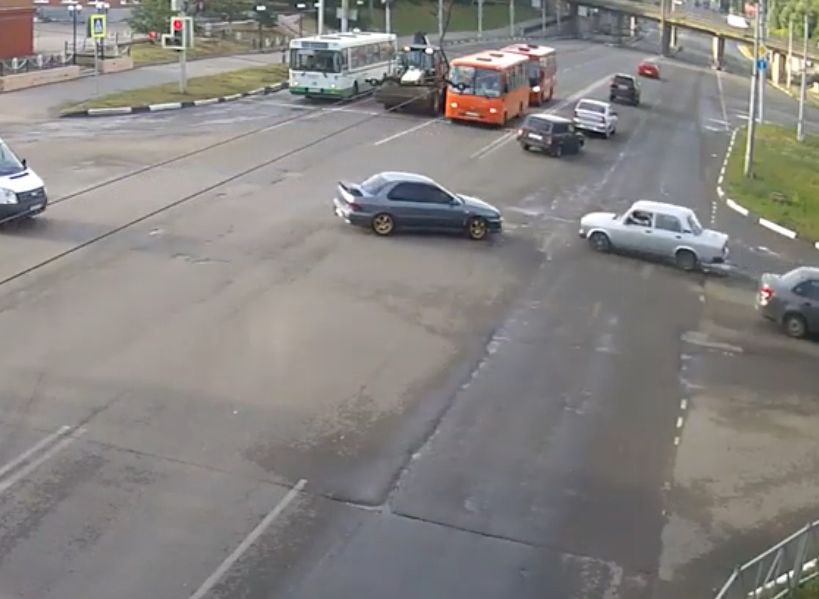 ДТП на улице Циолковского попало на видео