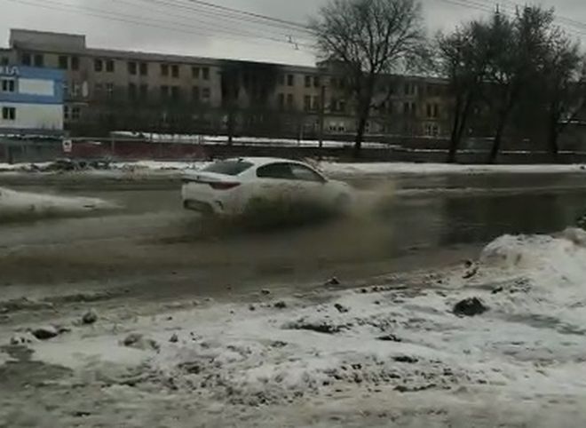 В Рязани снова затопило улицу Халтурина