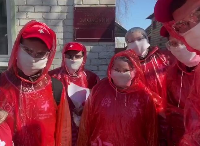Видео: волонтеры работают в «рязанском очаге коронавируса» – селе Заокское