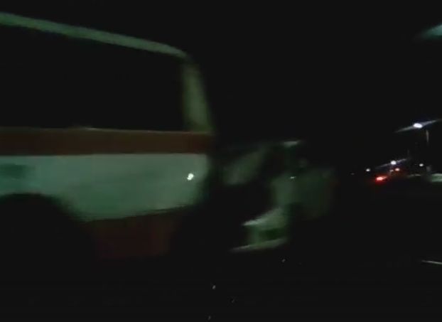 В Приокском внедорожник въехал в автобус (видео)