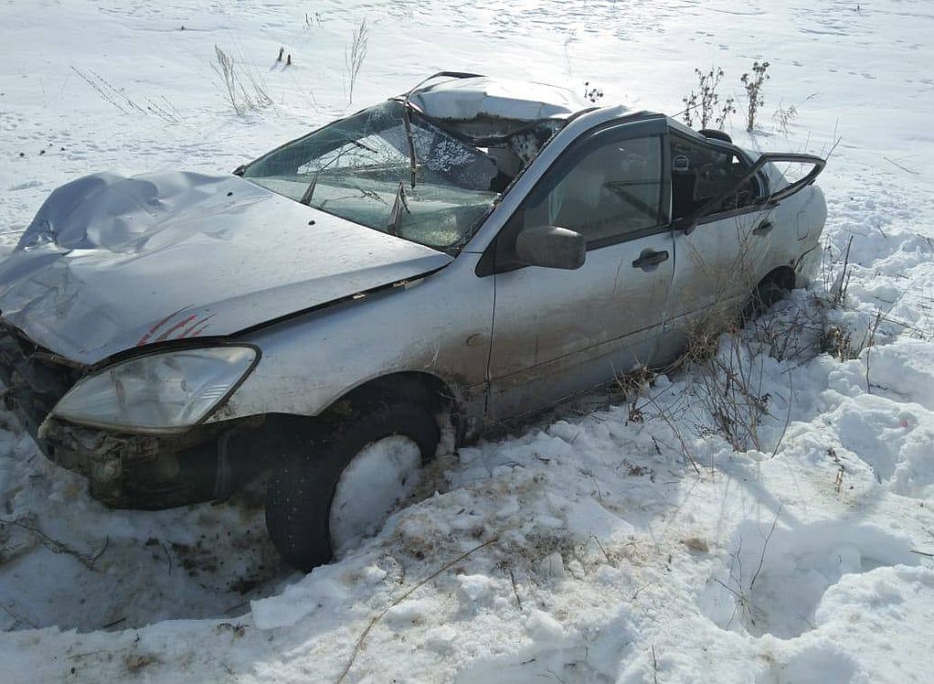 В Сапожковском районе при съезде Mitsubishi в кювет пострадал 21-летний водитель