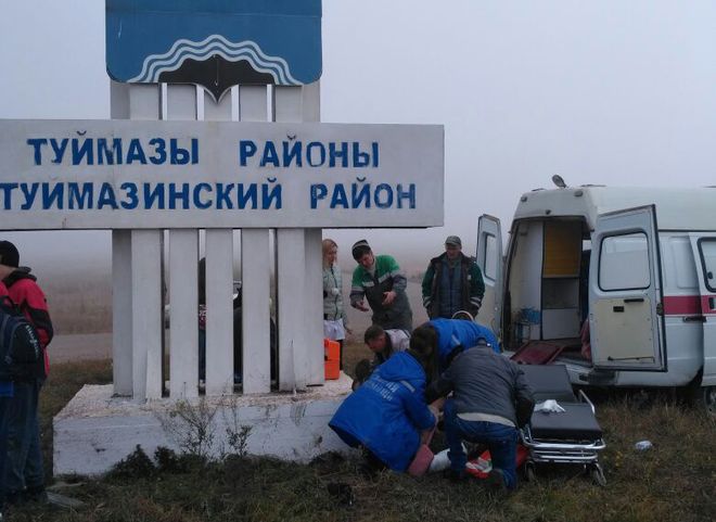 В Башкирии легковушка въехала в группу школьников