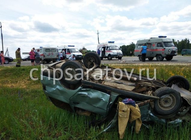 Рязанский водитель попал в серьезное ДТП под Саратовом