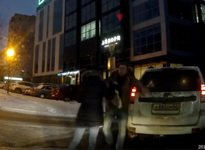Видео с избиением девушки-пешехода в центре Рязани проверит полиция