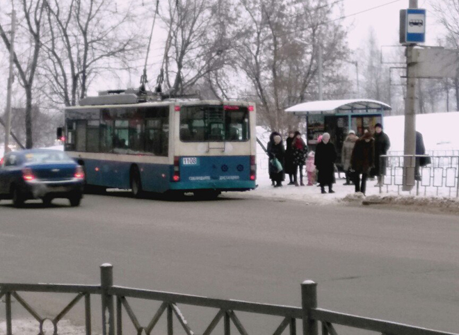 В Рязани сломался еще один подаренный Москвой троллейбус