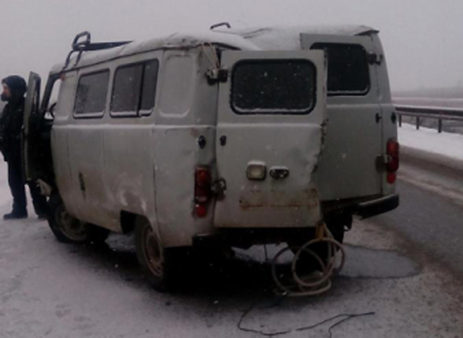 На трассе М5 в Спасском районе опрокинулся УАЗ
