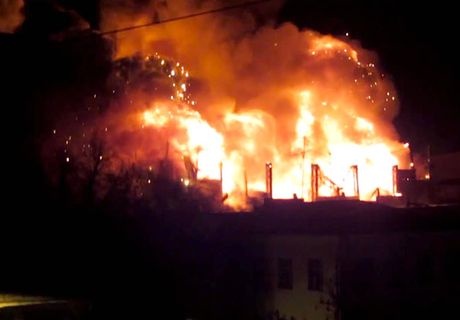 Опубликовано видео последствий крупного пожара в Тушине