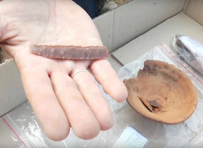 В центре Рязани археологи обнаружили нож бронзового века