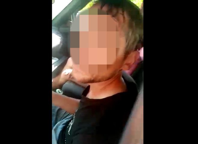 В Клепиковском районе сняли на видео момент задержания пьяного водителя