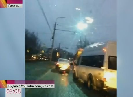 Рязанский «огненный» троллейбус попал в новости «Первого канала»