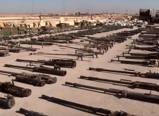 В Сирии показали захваченное у террористов оружие стран НАТО (видео)