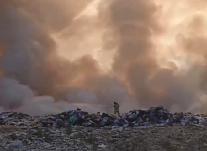 После очередного пожара на свалке тумчане попросили Любимова оценить масштабы бедствия