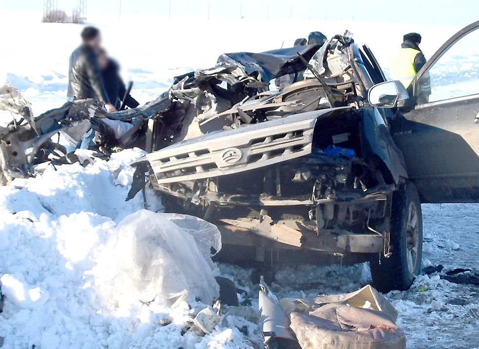 Появились фото автокатастрофы с двумя погибшими на трассе Рязань – Скопин