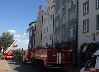 Во время пожара в отеле «Старый город» эвакуировали 25 человек