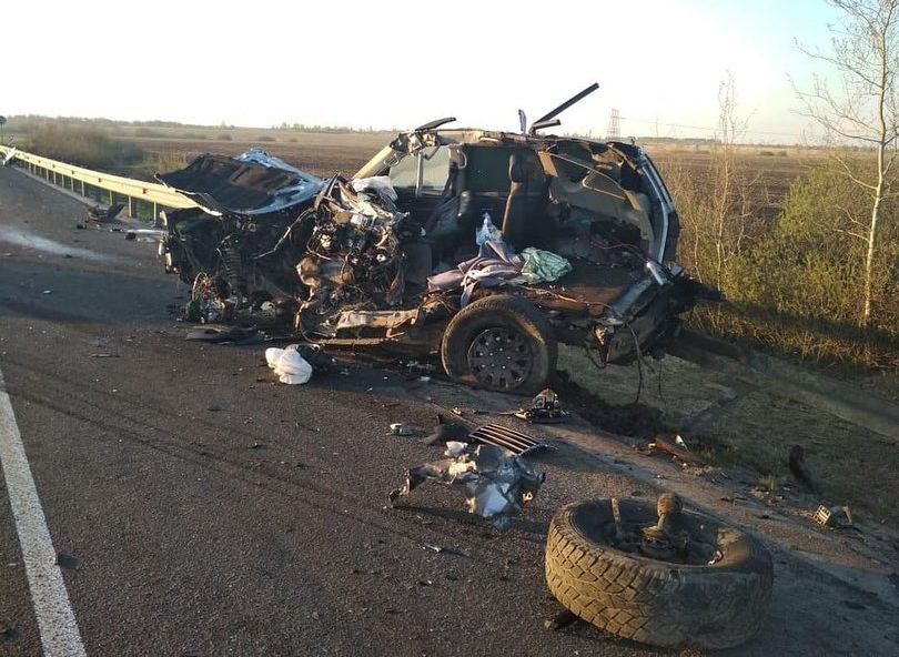 Опубликованы фотографии с места жуткой аварии на трассе М6 в Рязанской области