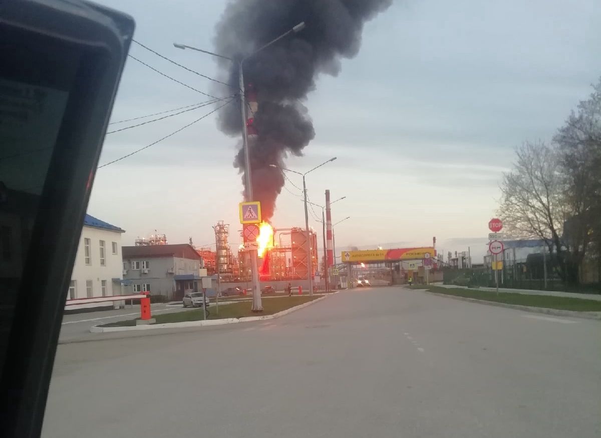 Пожар на Рязанском нефтезаводе был потушен силами сотрудников