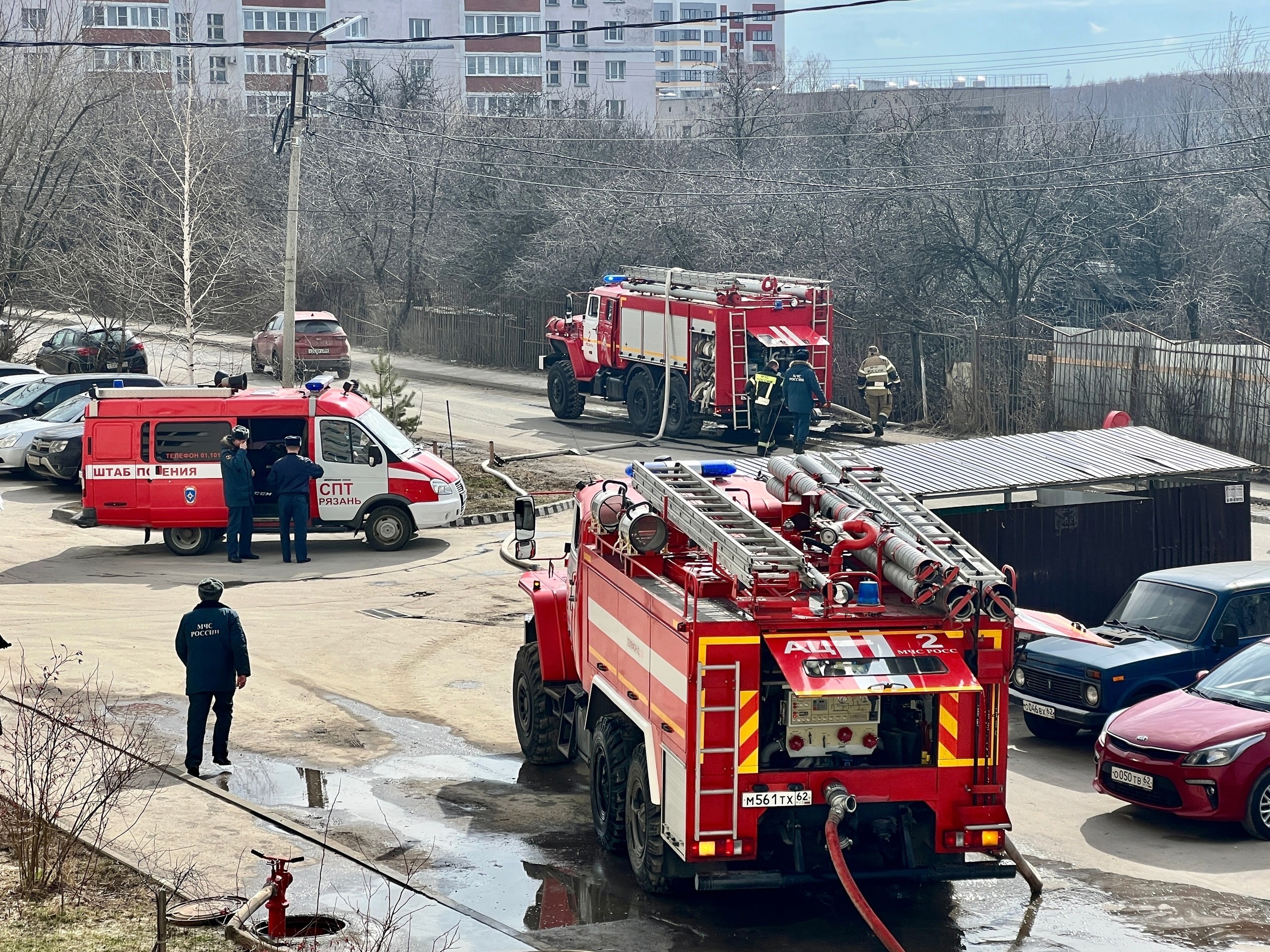 В Шлаковом случился пожар