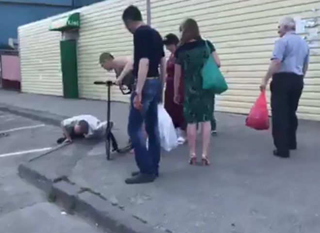 В Рязани около Центрального рынка сбили мужчину (видео)