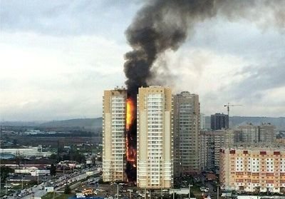 Названы причины пожара в 25-этажке в Красноярске
