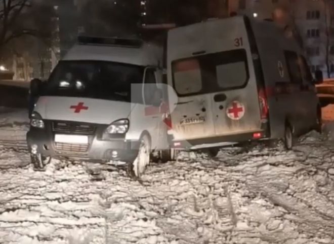 В Дашково-Песочне столкнулись два автомобиля скорой помощи