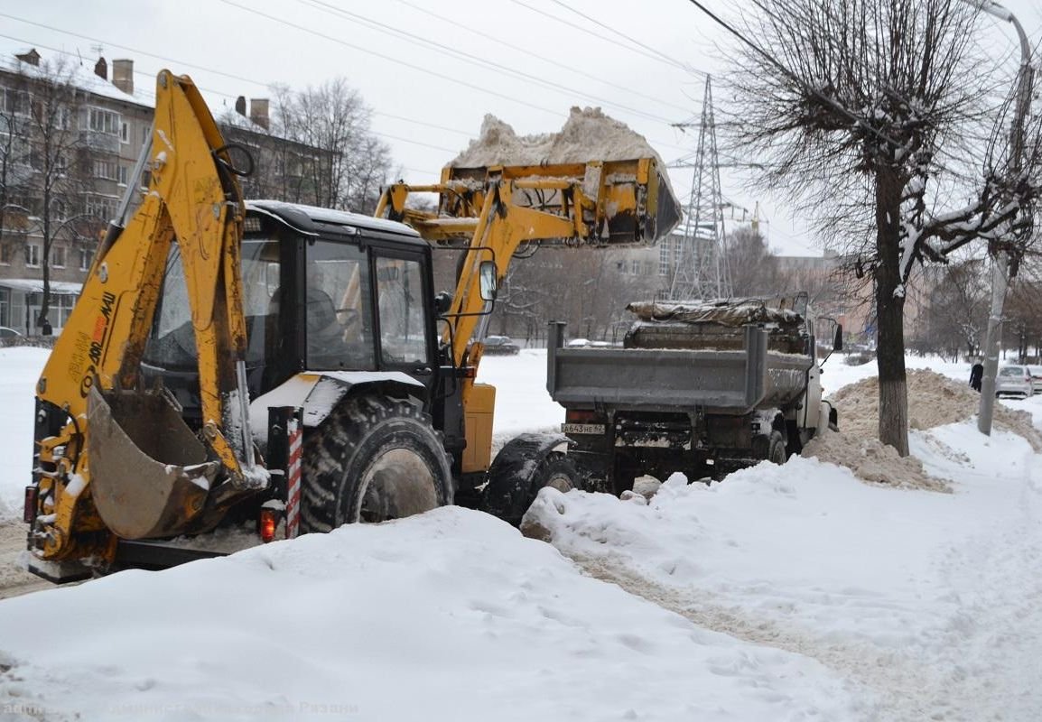 За сутки из Рязани вывезли 7,5 тыс. кубометров снега