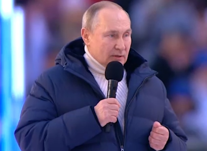 Путин выступил на митинге-концерте в честь воссоединения Крыма с Россией
