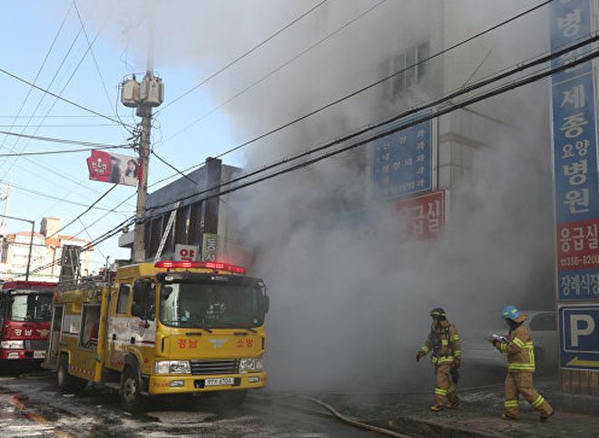 В Южной Корее во время пожара в больнице погиб 41 человек