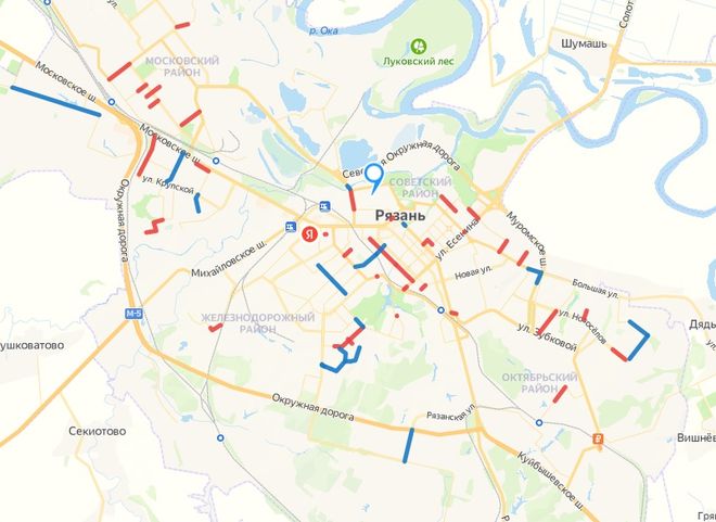 Опубликована онлайн-карта ремонтируемых дорог Рязанской области