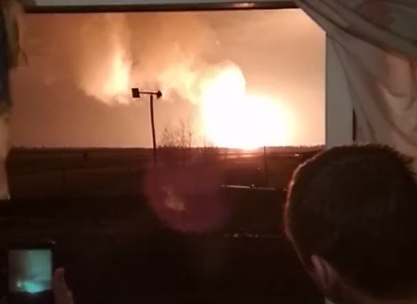 Опубликовано видео пожара на газопроводе под Рязанью