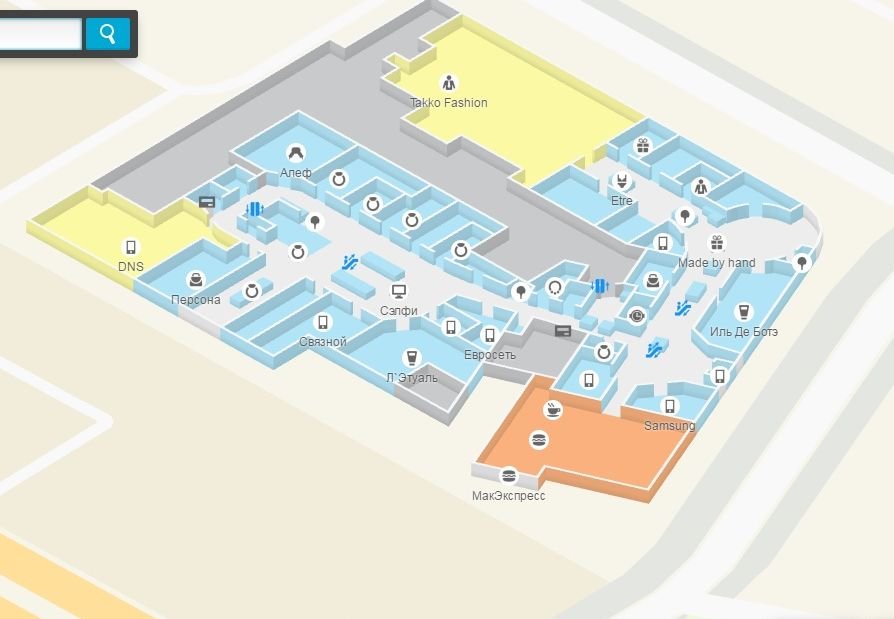 2ГИС показал карты семи рязанских торговых центров